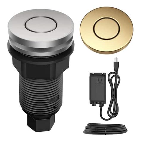 air button stainless steel cover box|Garbage Disposal Air Switch Kit, Brushed Gold Stainless Steel .